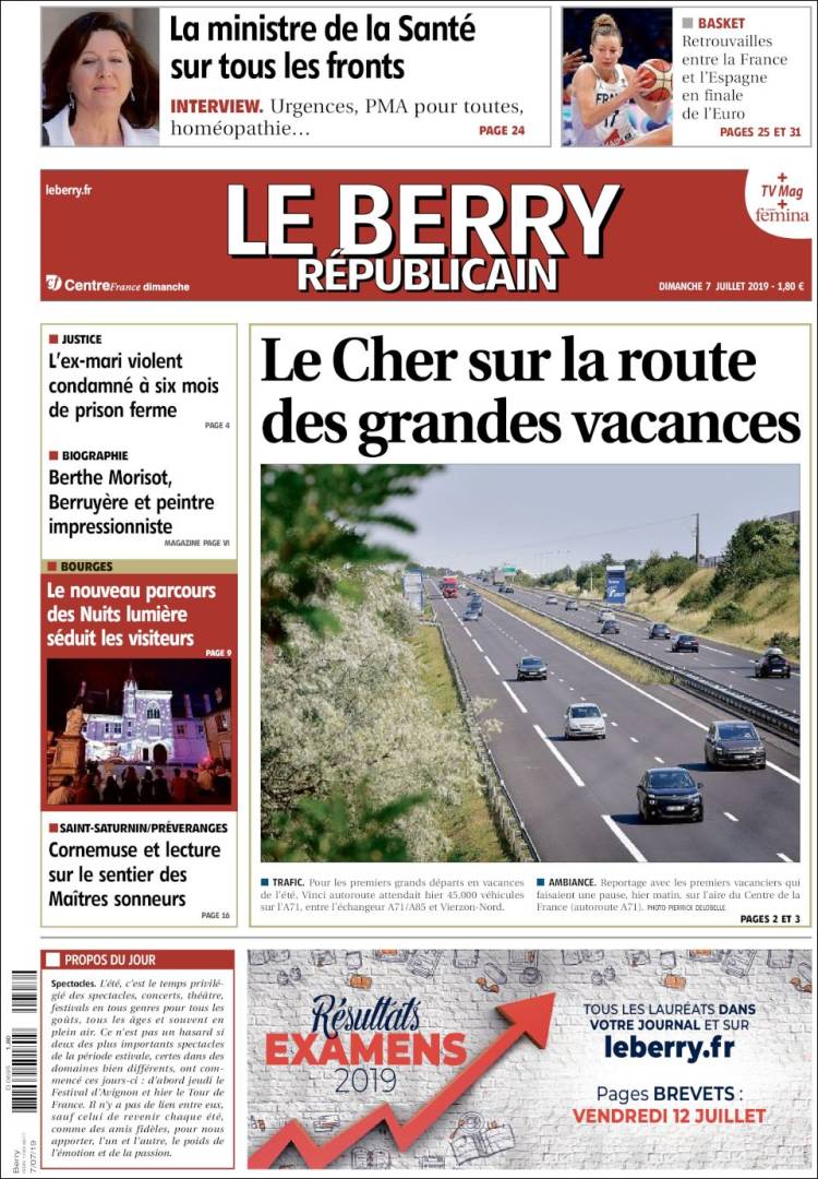 Portada de Berry Republicain (Francia)