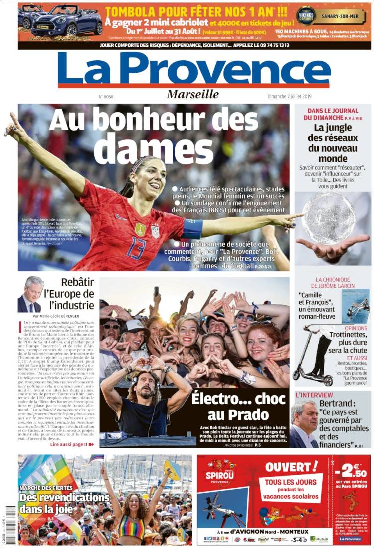 Portada de La Provence (Francia)
