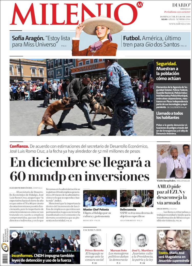 Portada de Milenio de Hidalgo (México)