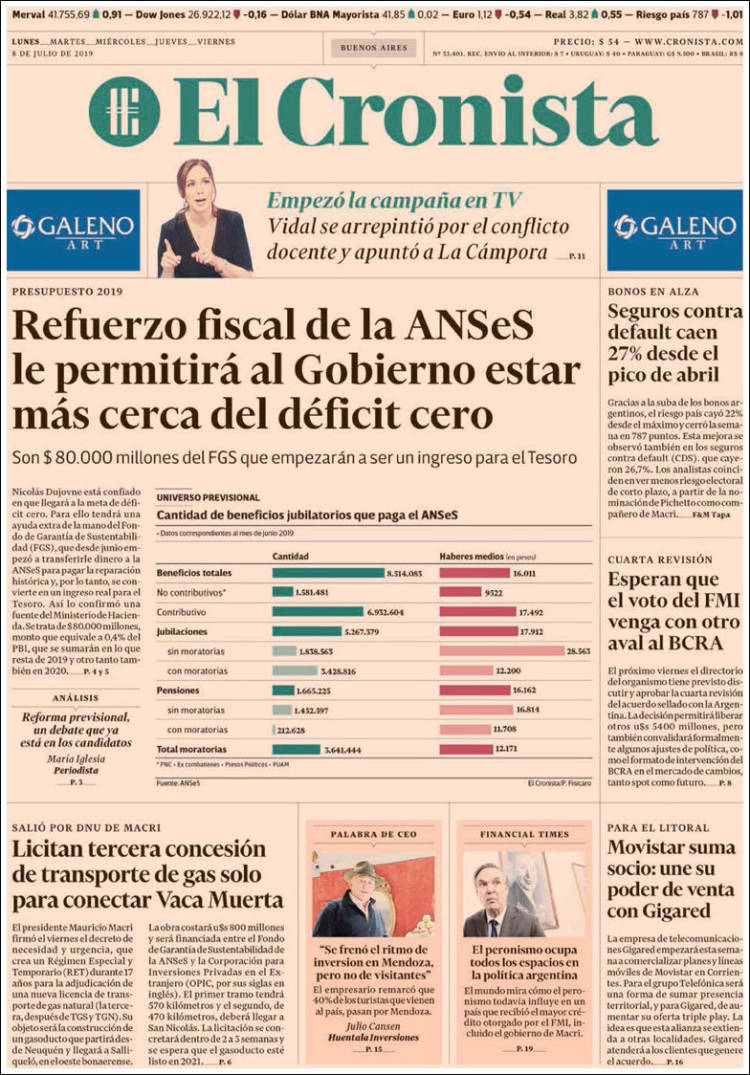 Portada de El Cronista Comercial (Argentina)