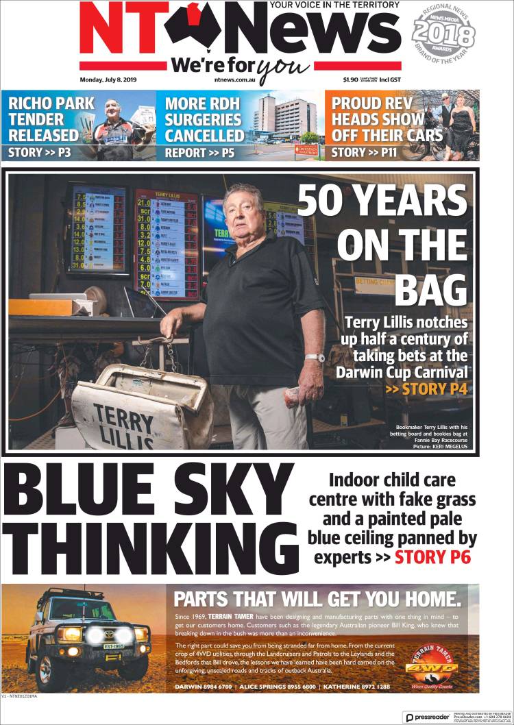 Portada de Northern Territory News (Australia)