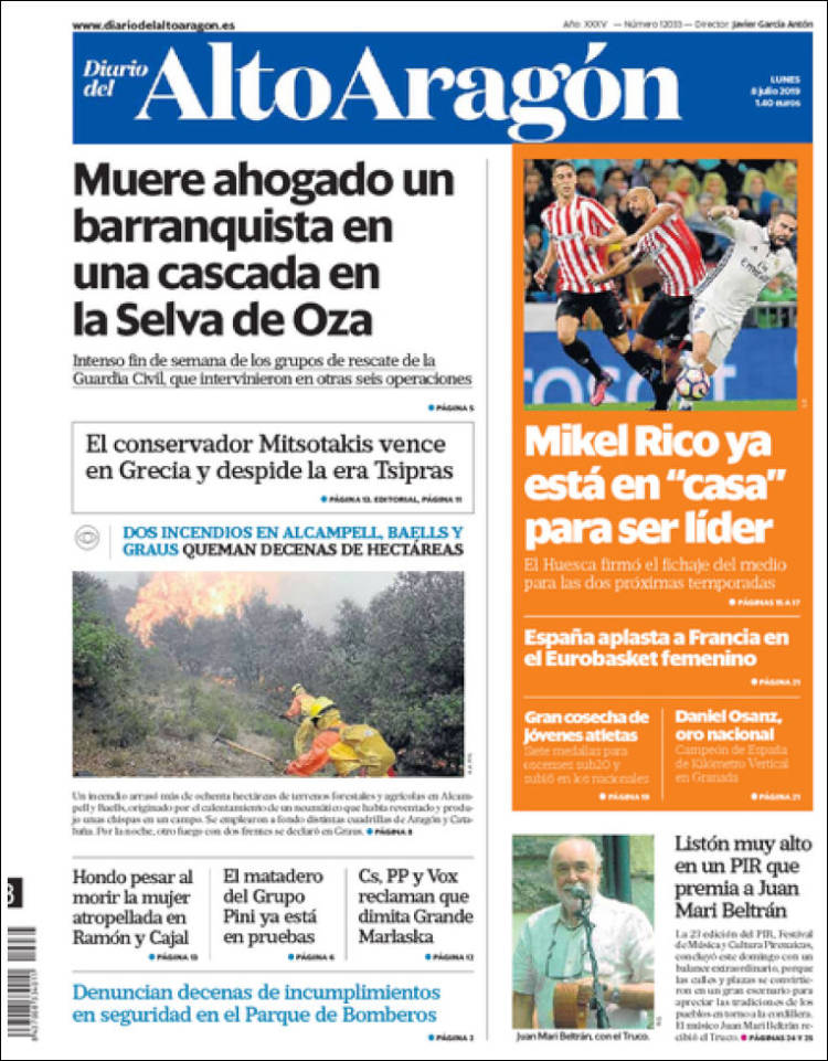 Portada de Diario del AltoAragón (Espa&ntilde;a)