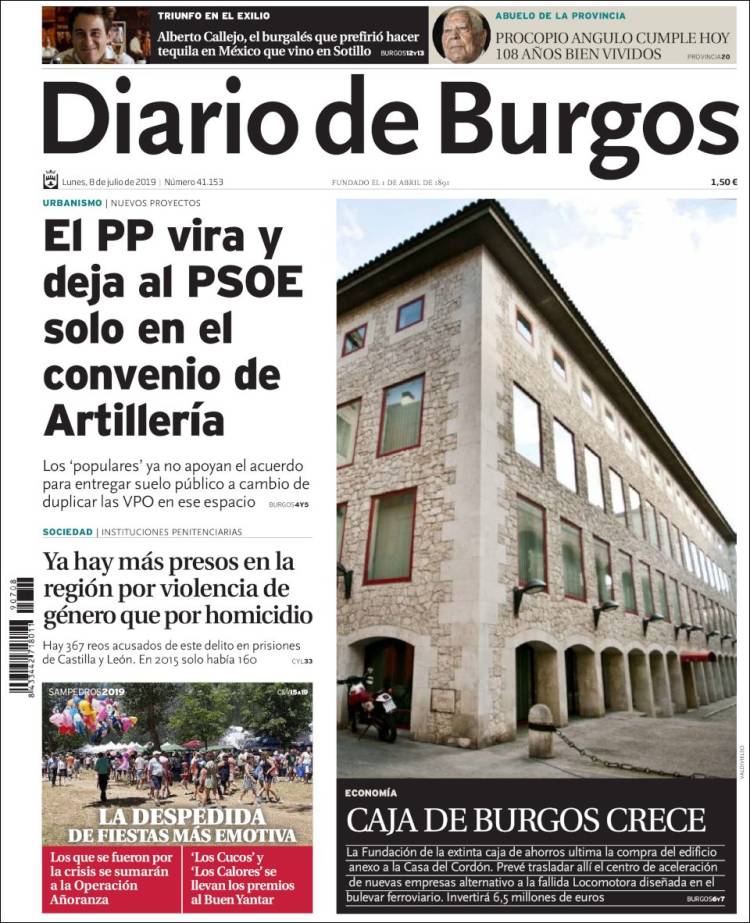 Portada de Diario de Burgos (Espa&ntilde;a)