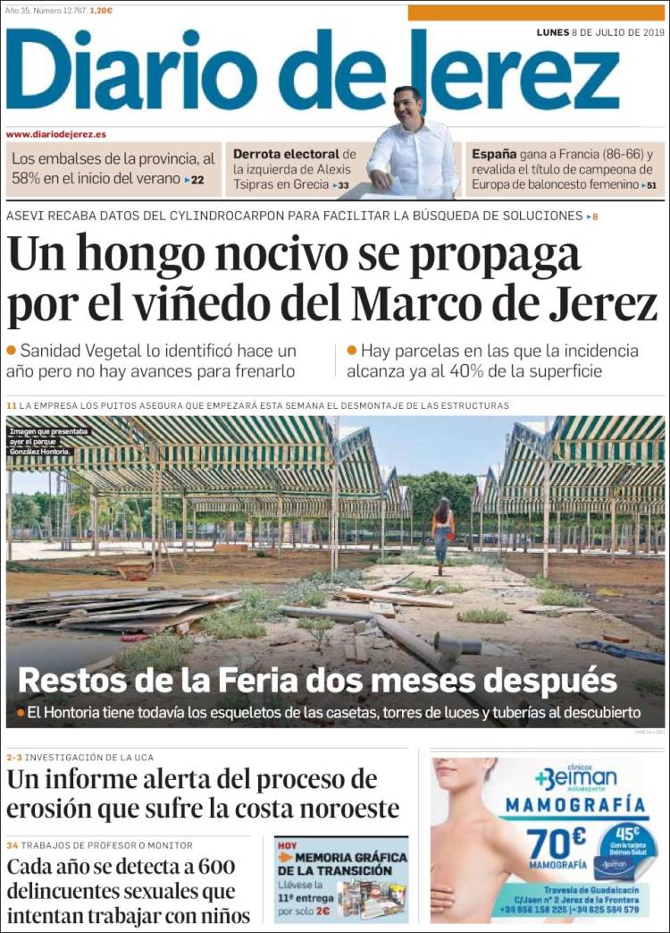 Portada de Diario de Jerez (España)