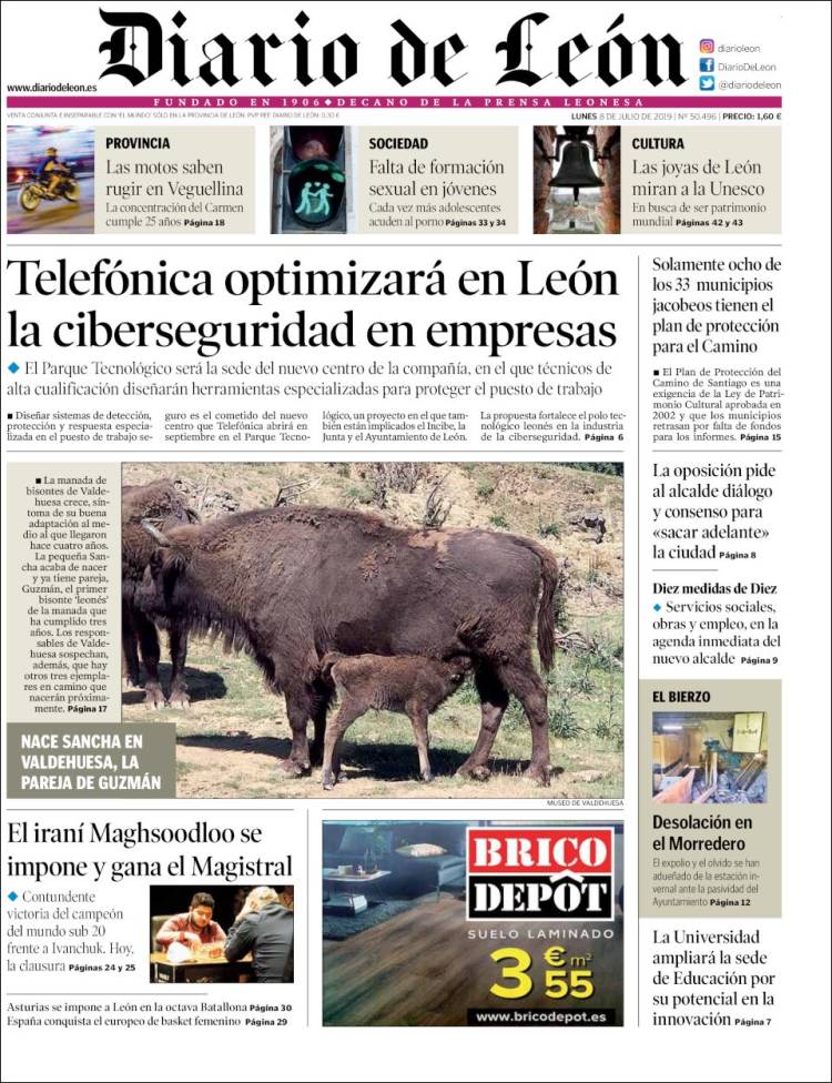 Portada de Diario de León (Espa&ntilde;a)