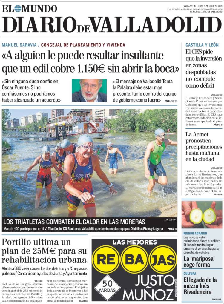 Portada de Diario de Valladolid (Espa&ntilde;a)