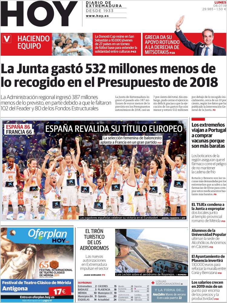 Portada de Hoy - Badajoz (Espa&ntilde;a)