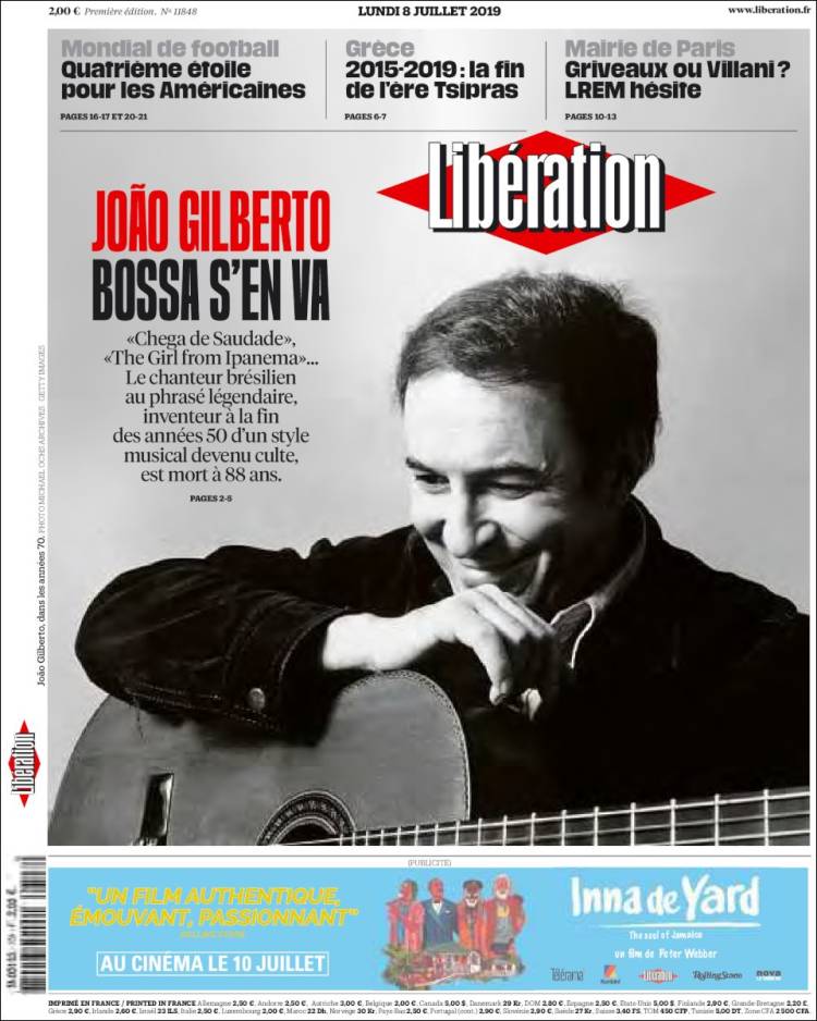 Portada de Libération (Francia)