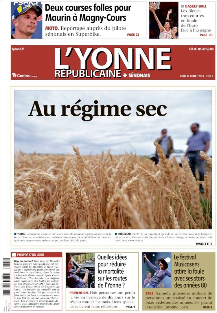 Portada de L'Yonne-Républicaine (Francia)