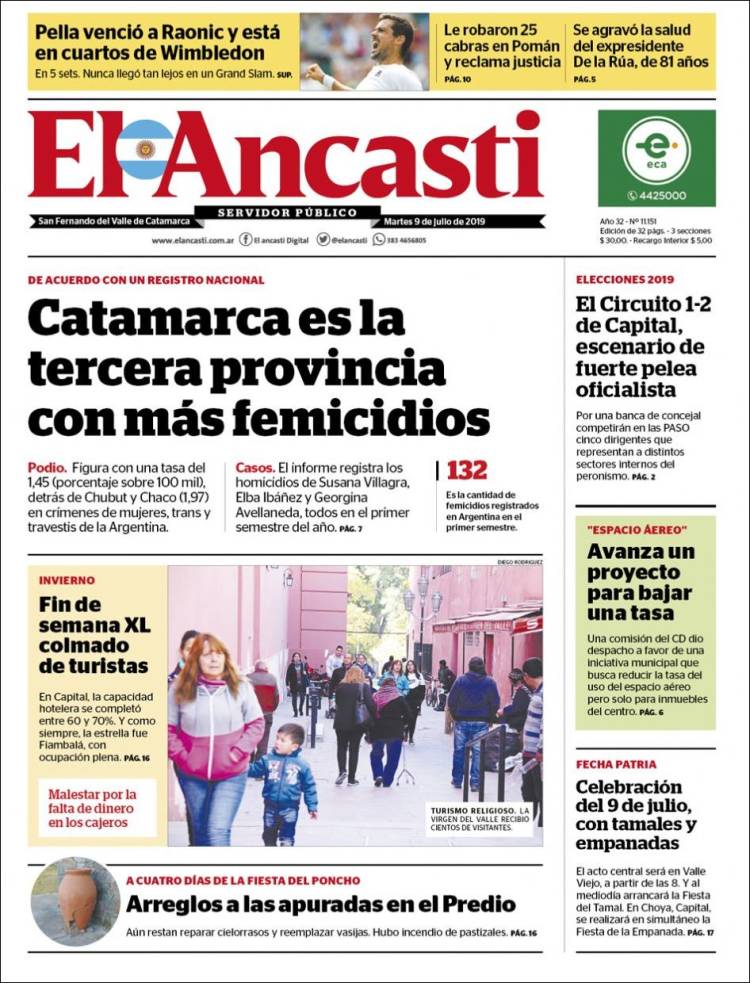 Portada de El Ancasti (Argentina)