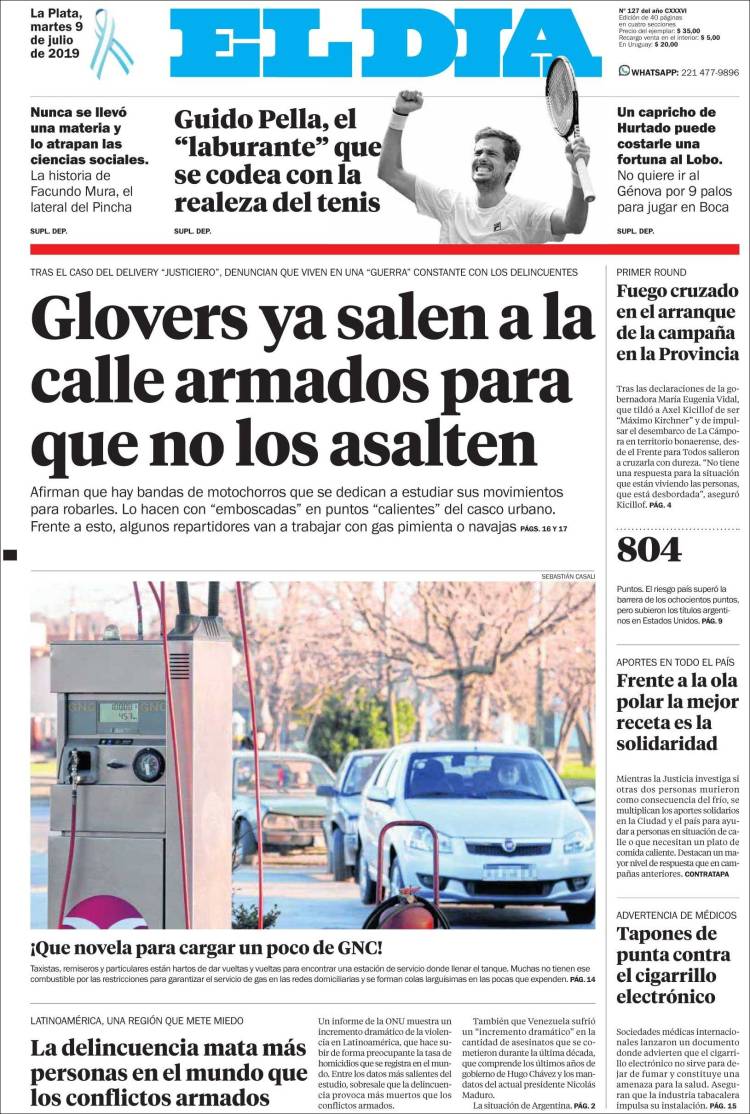 Portada de El Día de la Plata (Argentina)