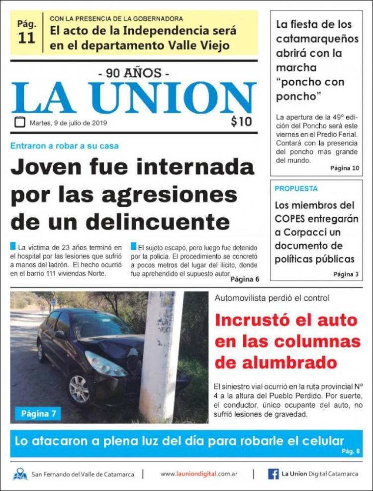 Portada de La Unión (Argentina)