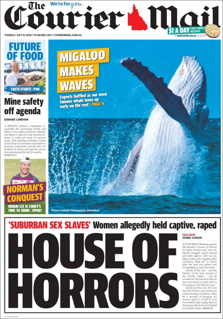 Portada de The Courier-Mail (Australia)