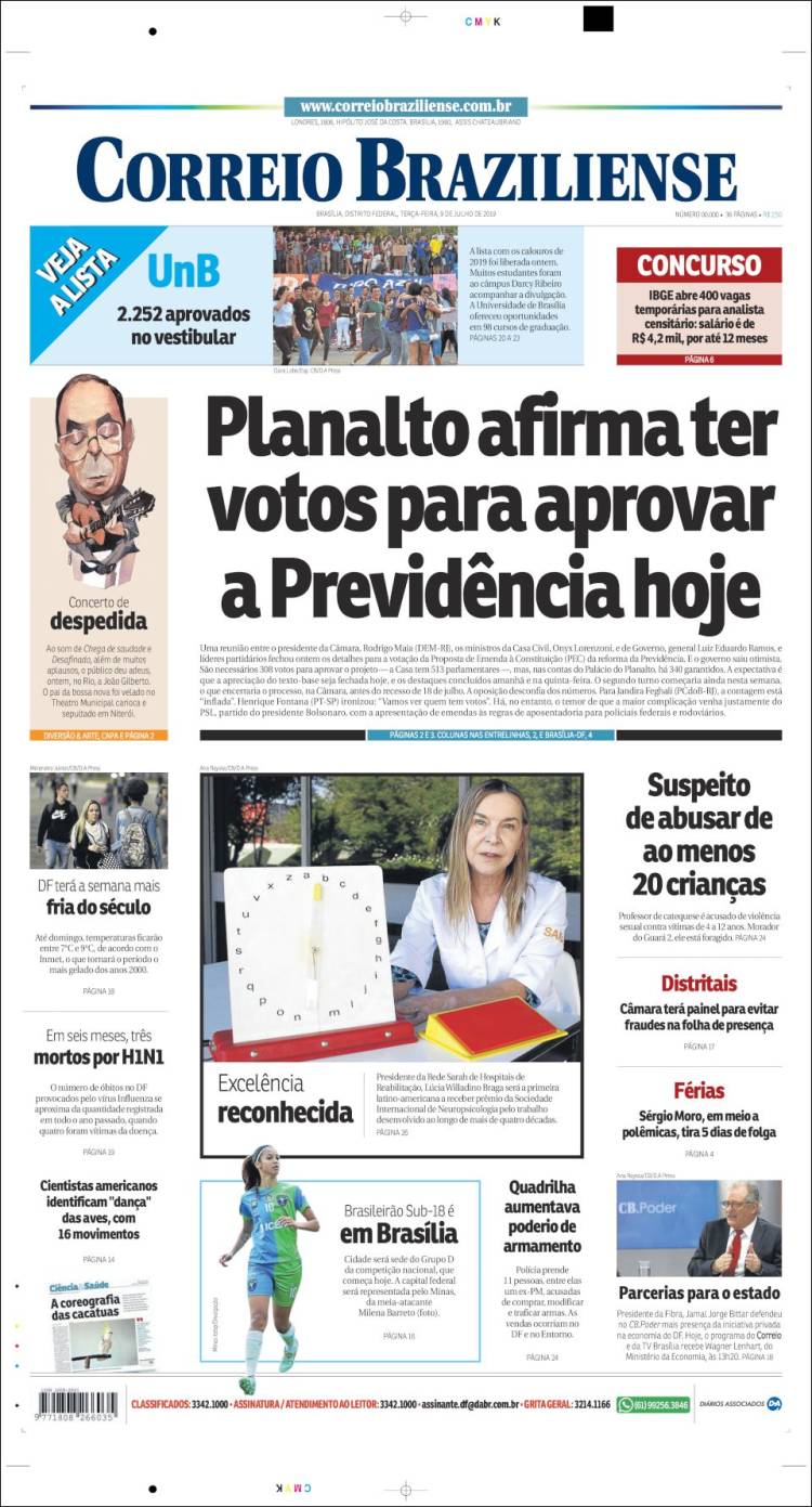 Portada de Correio Braziliense (Brasil)