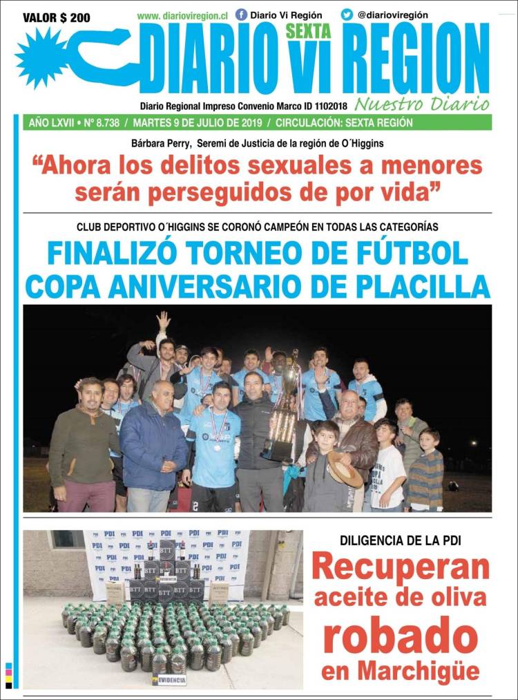 Portada de Diario VI Región (Chile)