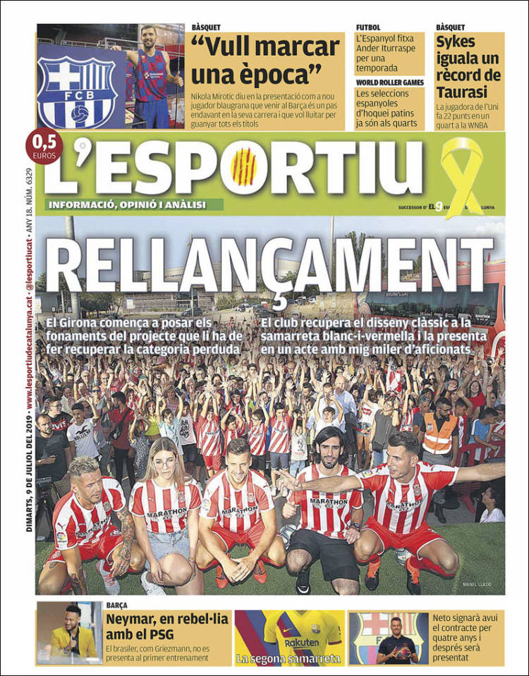 Portada de L'Esportiu : Girona (España)