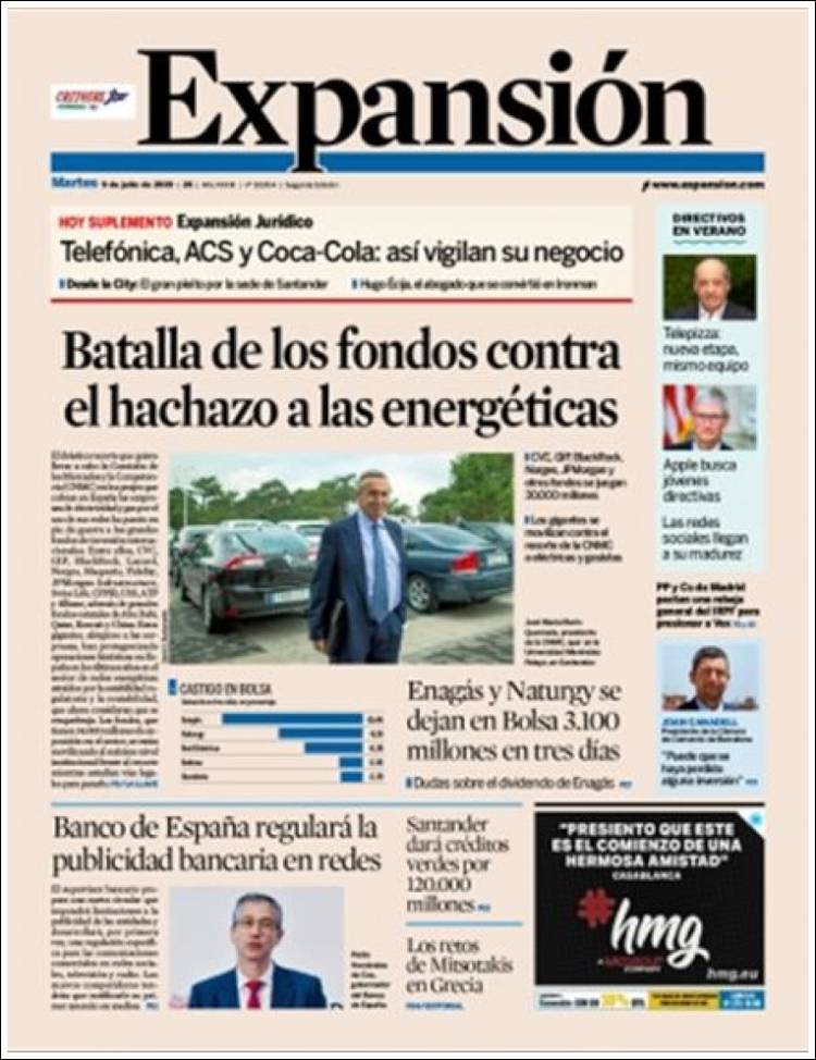 Portada de Expansión (Espa&ntilde;a)