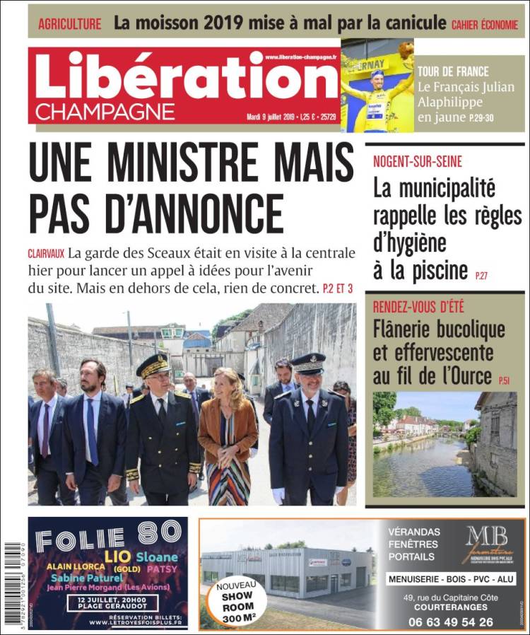 Portada de Libération Champagne (Francia)