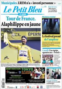 Portada de Le Petit Bleu (Francia)