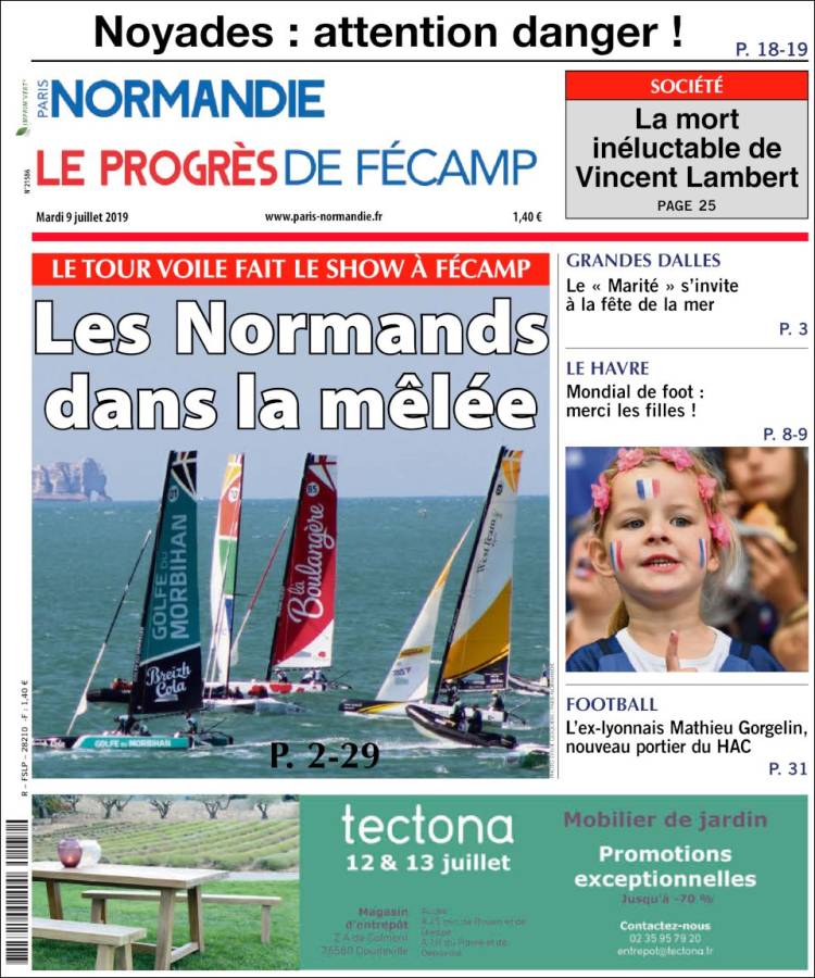 Portada de Progres de Fecamp (Francia)