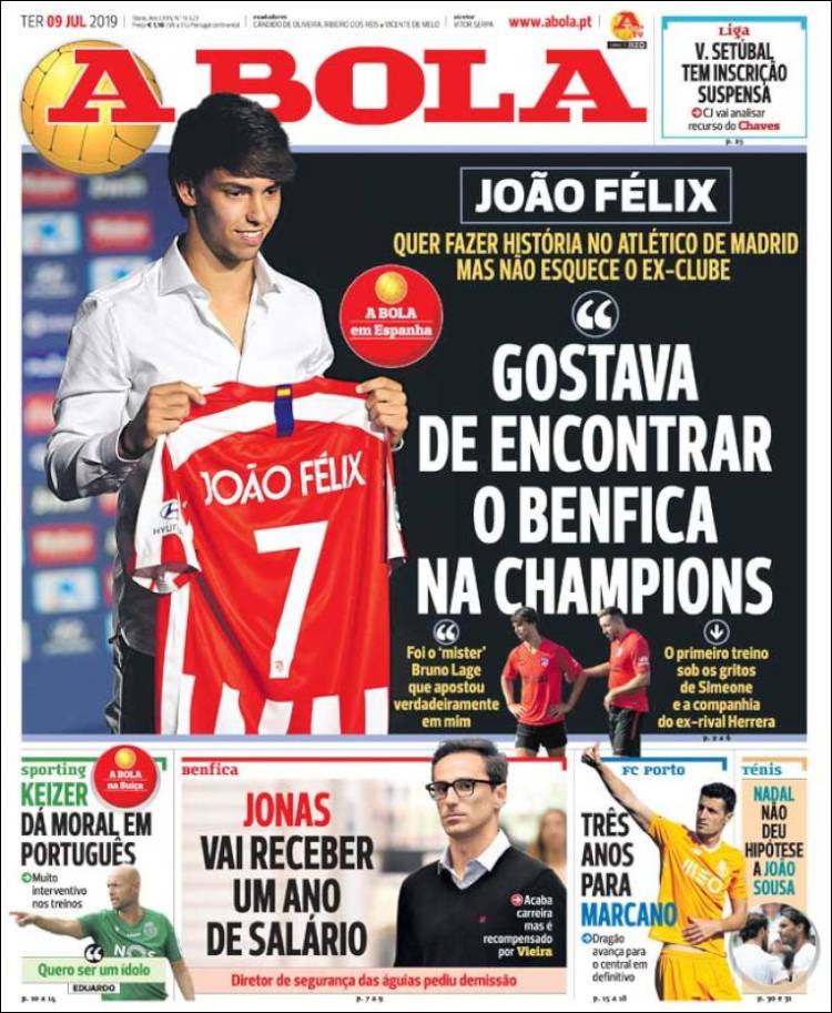 Portada de A Bola (Portugal)