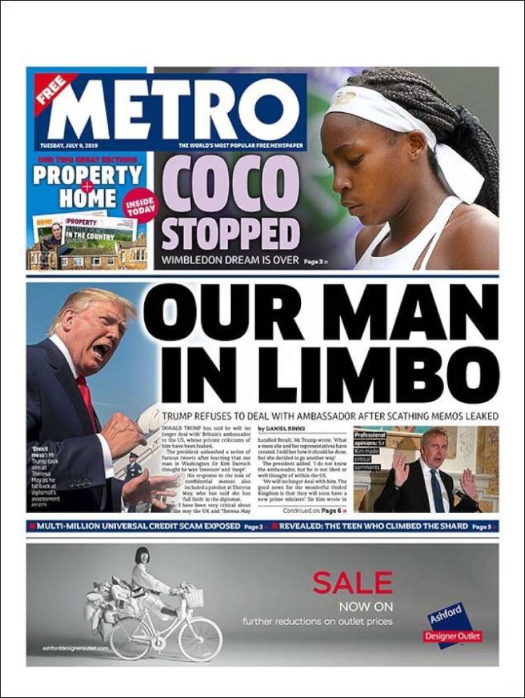 Portada de Metro (Reino Unido)