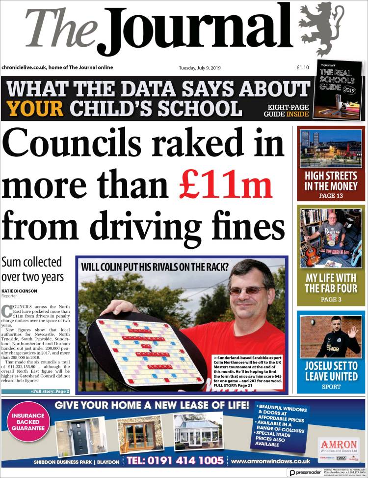 Portada de The Journal (Reino Unido)