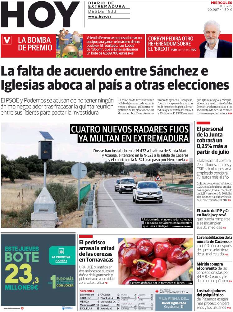 Portada de Hoy - Badajoz (España)