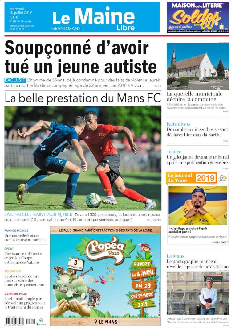 Portada de Le Maine Libre (France)