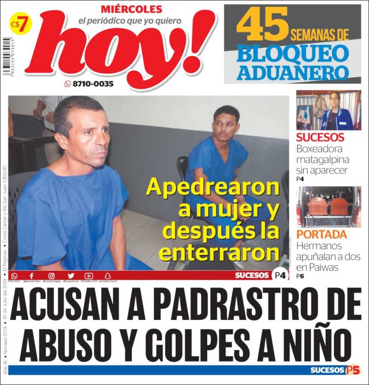 Portada de Hoy (Nicaragua)
