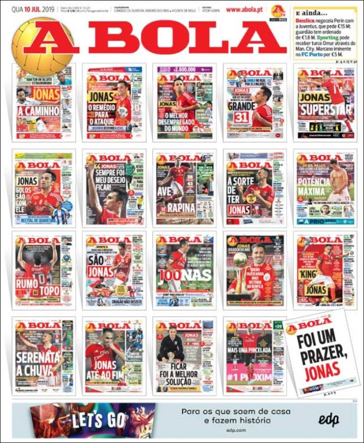 Portada de A Bola (Portugal)