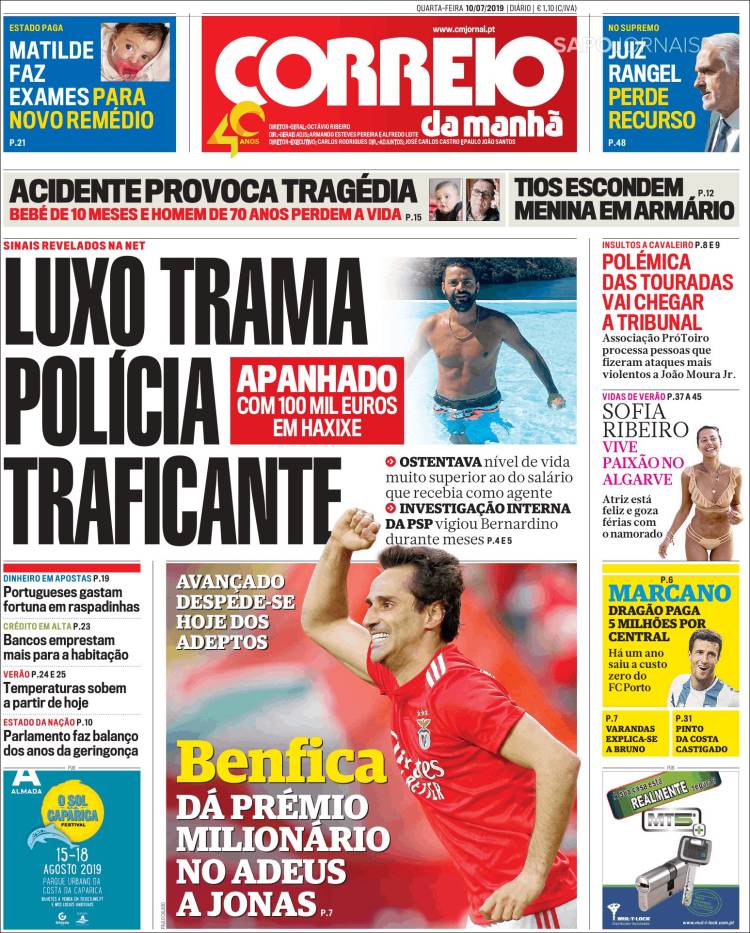 Portada de Correio da Manhã (Portugal)
