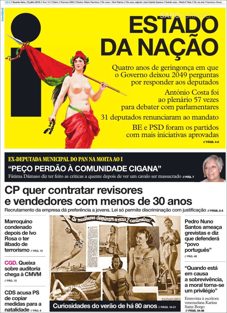 Portada de I - informação (Portugal)