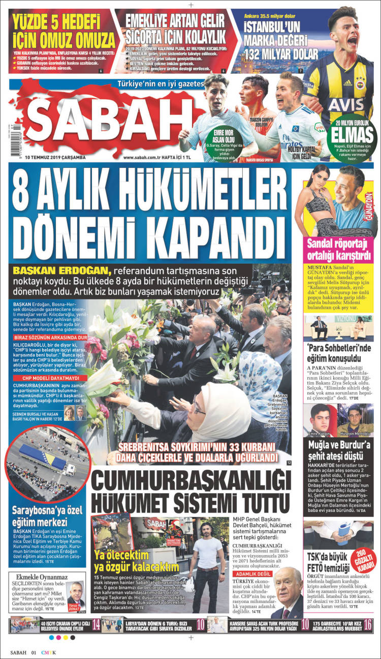 Portada de Sabah (Turqu&iacute;a)
