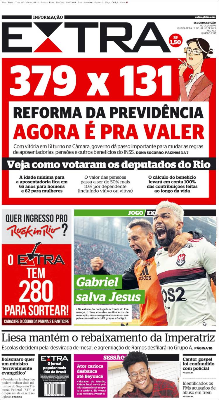 Portada de Extra (Brasil)