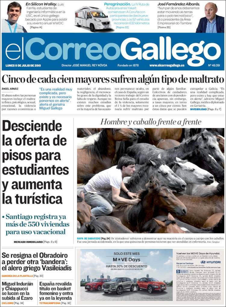 Portada de El Correo Gallego (Spain)