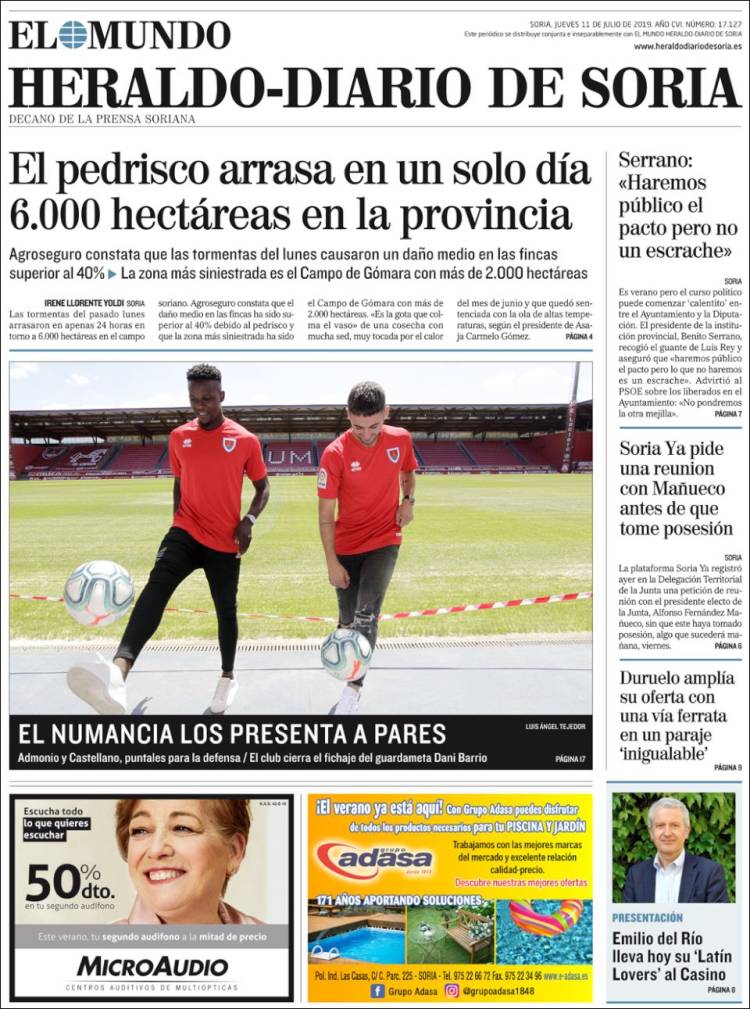 Portada de Diario de Soria (Spain)