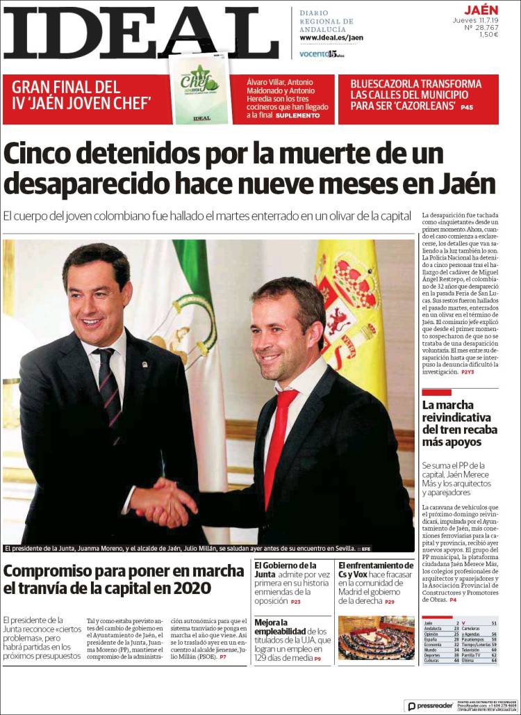 Portada de El Ideal de Jaén (España)