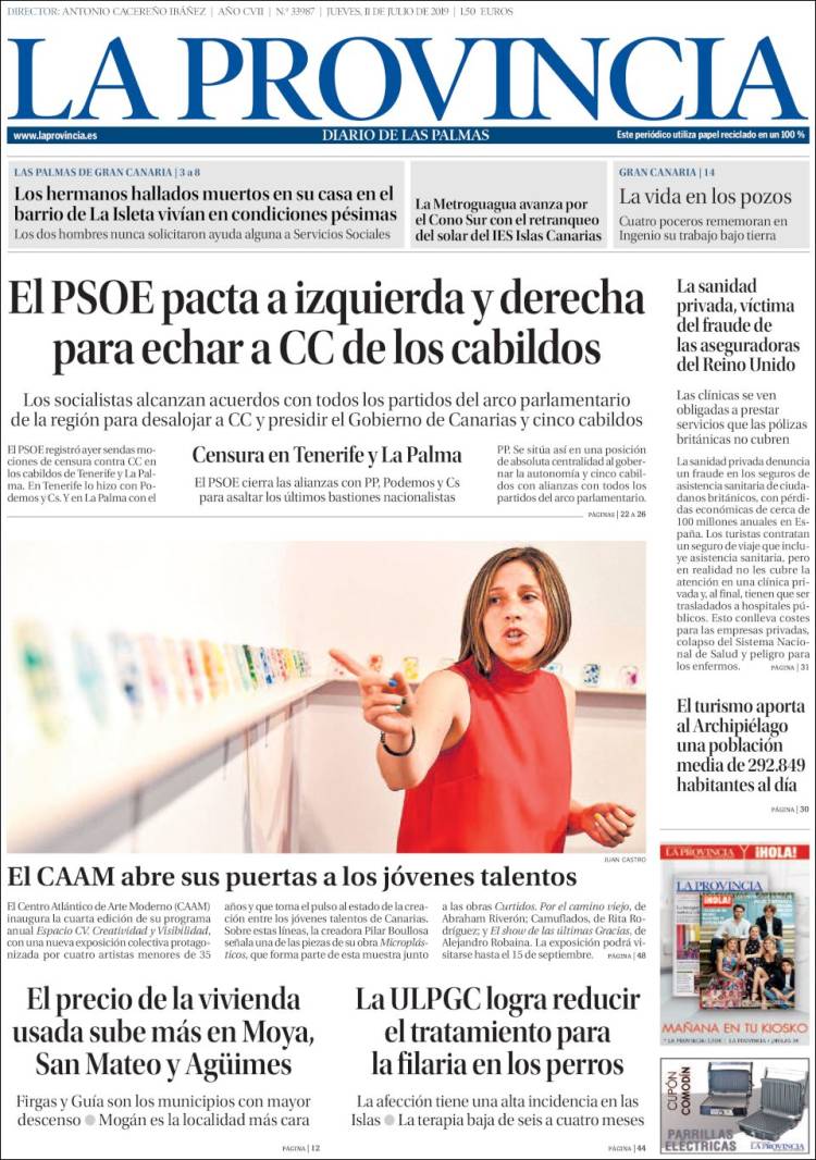 Portada de La Provincia (Spain)