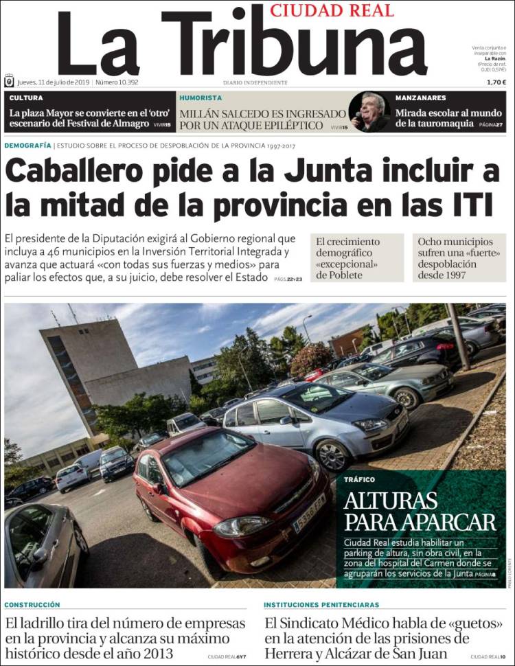 Portada de La Tribuna de Ciudad Real (Spain)