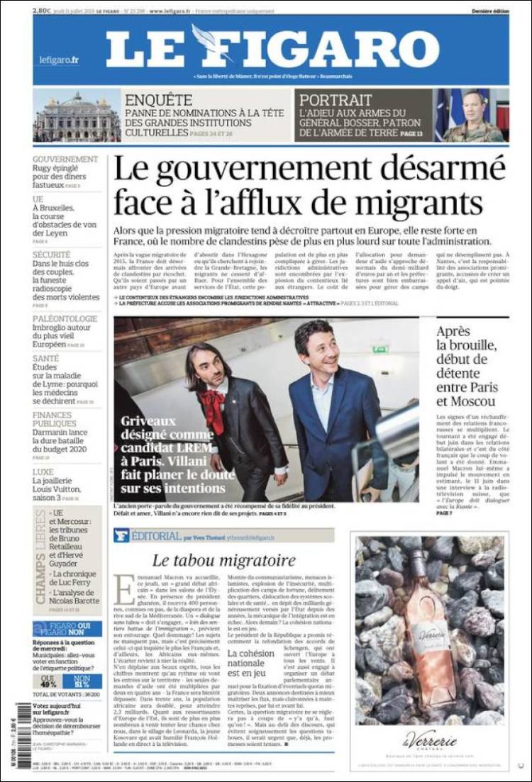 Portada de Le Figaro (France)