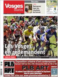 Portada de Vosges Matin (France)