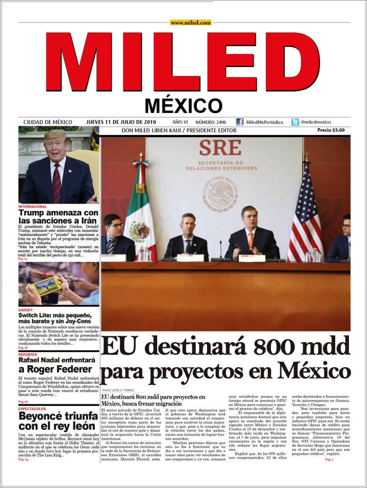 Portada de Miled (Mexico)