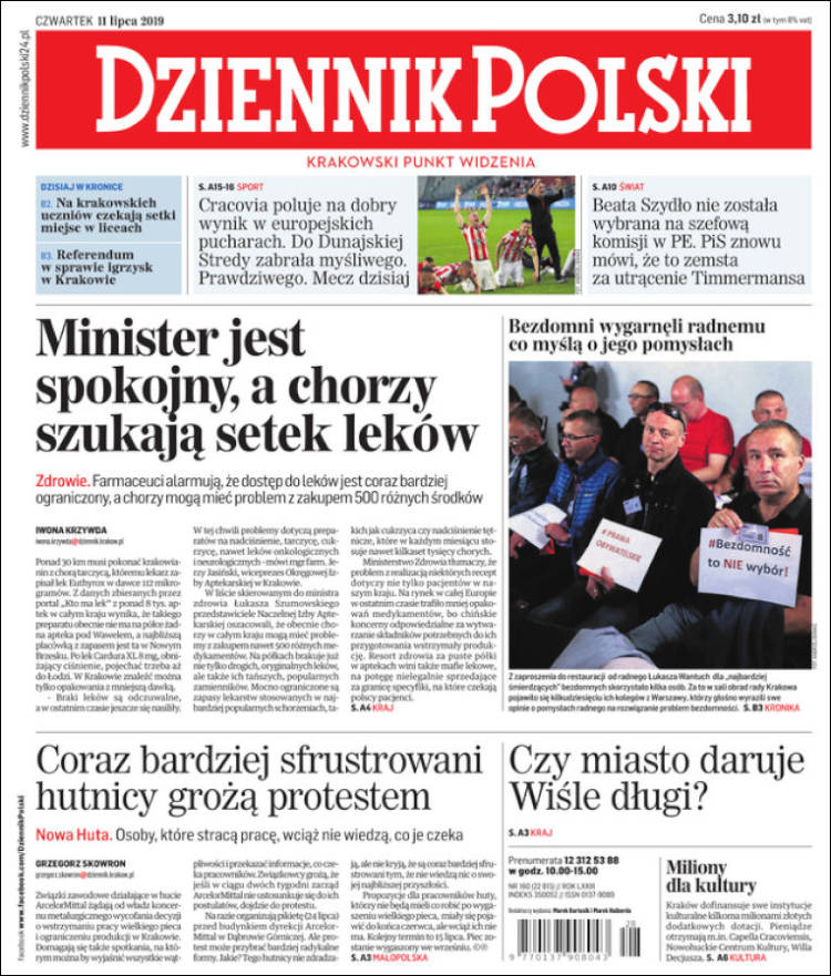 Portada de Dziennik (Polonia)