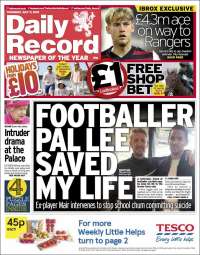 Portada de Daily Record (Reino Unido)