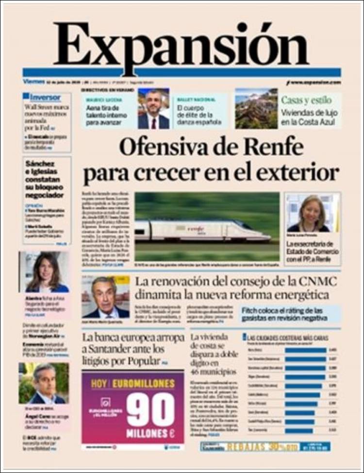 Portada de Expansión (Espa&ntilde;a)
