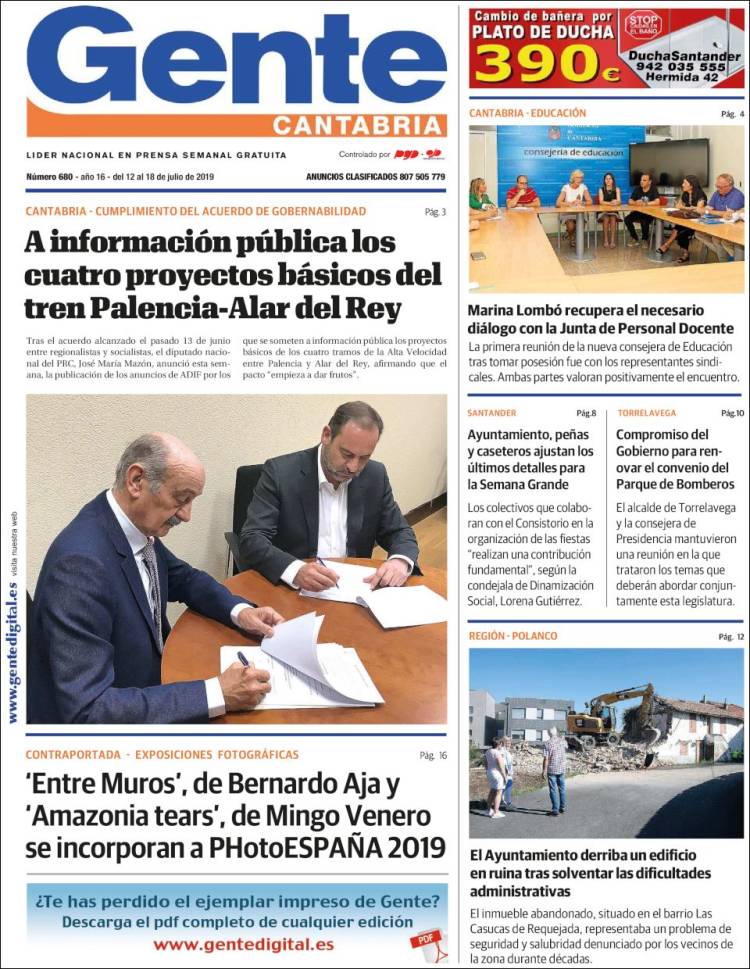 Portada de Gente en Santander (Espa&ntilde;a)