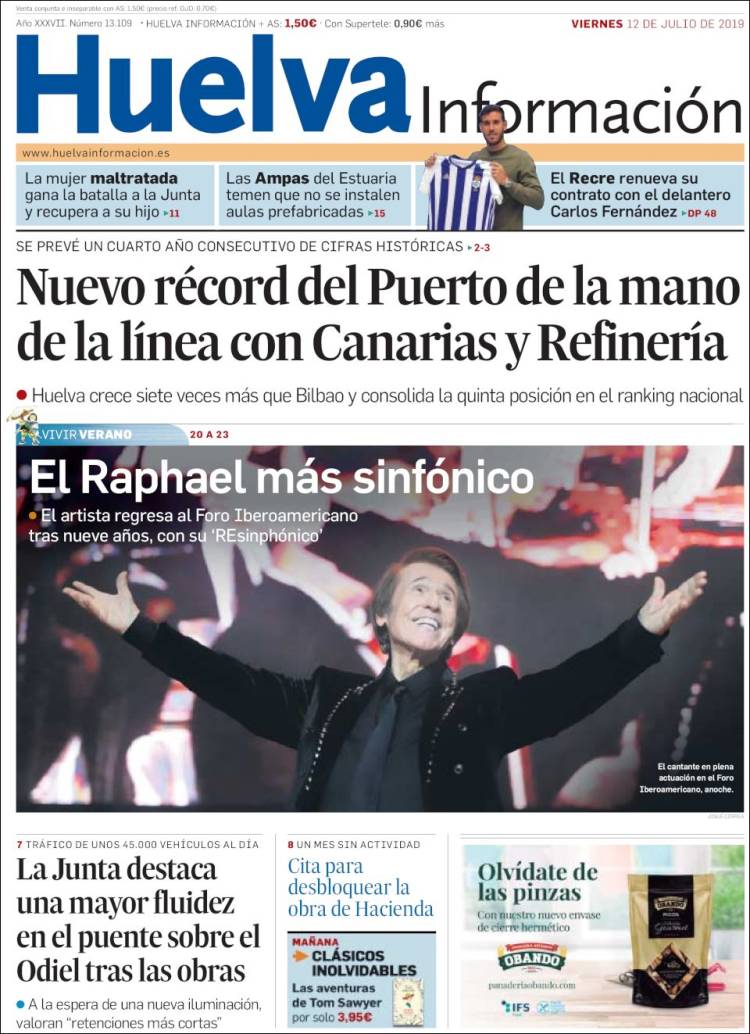Portada de Huelva Información (Espa&ntilde;a)