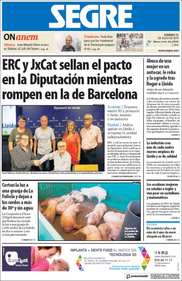 Portada de Segre  (Espa&ntilde;a)