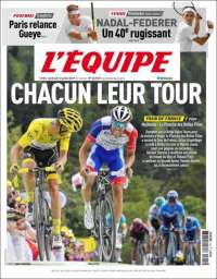 Portada de L'Equipe (Francia)